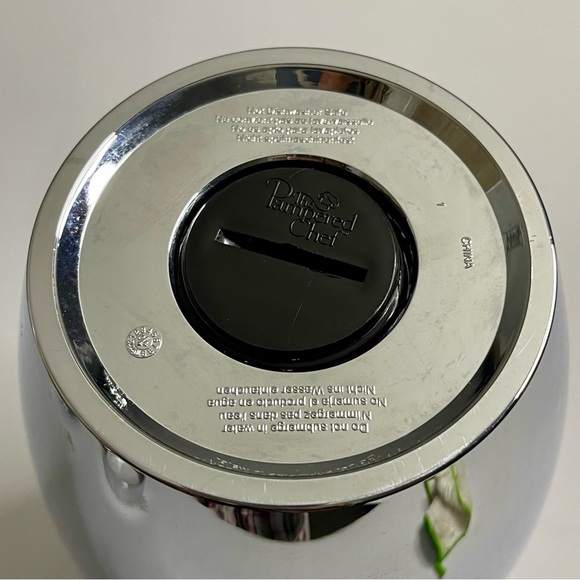 Pampered Chef 42 Oz Chrome Carafe Thermal Glass Liner Hot Or Cold - Picture 5 of 8